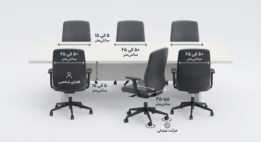ابعاد میز کنفرانس U شکل